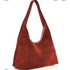 Mansur Gavriel Suede Hobo Bag - Rich Rust